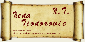 Neda Tiodorović vizit kartica